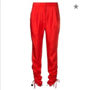 TIBI Satin Red Pants